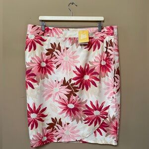 Ripskirt Womens Wrap Skirt Cover Up Size 2XL XXL Hook And Loop Floral Pink NWT